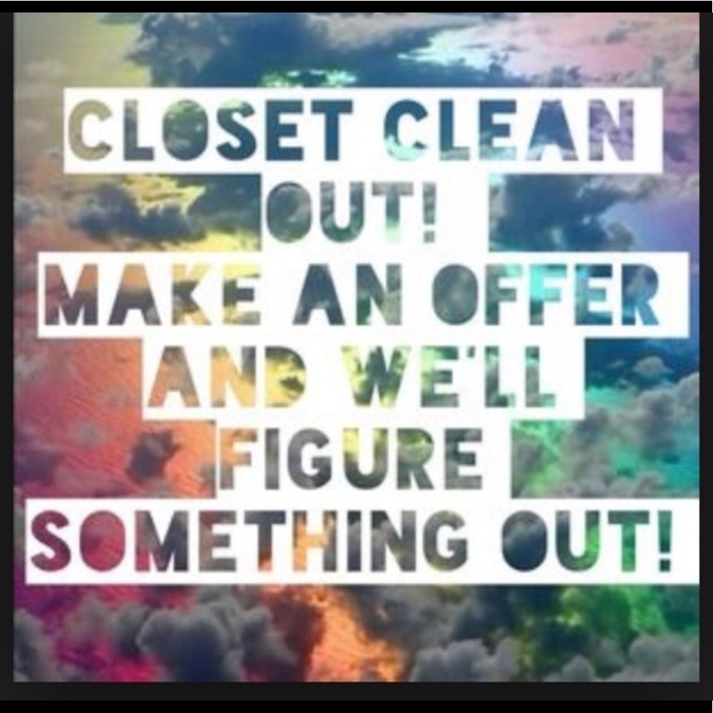 Closet clean out! Make an offer!